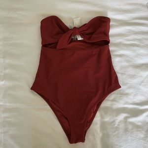 F21 One Piece Bathing Suit with Cut Out